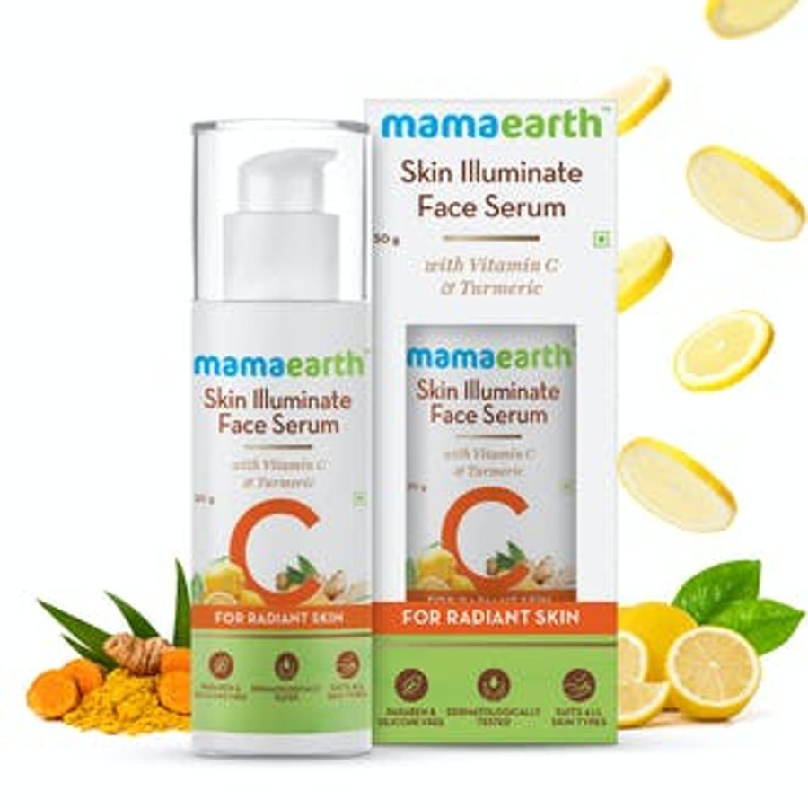 Others Mama Earth | Skin Illuminate Face Serum For Radiant Skin With Vitamin C And Turmeric – 30 Gm - Mama Earth