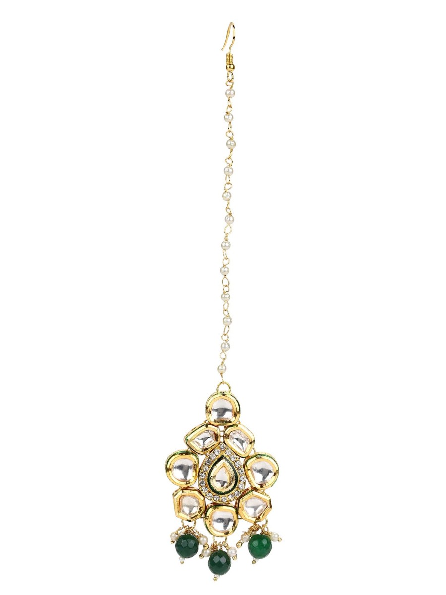 Jewellery Ruby Raang | Women'S Kundan Maang Tikka - Ruby Raang