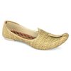 Others Desi Colour | Men'S Indian Ethnic Party Wear Golden Footwear - Desi Colour