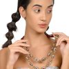 Jewellery Odette1 | Women'S Gorgeous Maroon Embellished Elegant Necklace - Odette