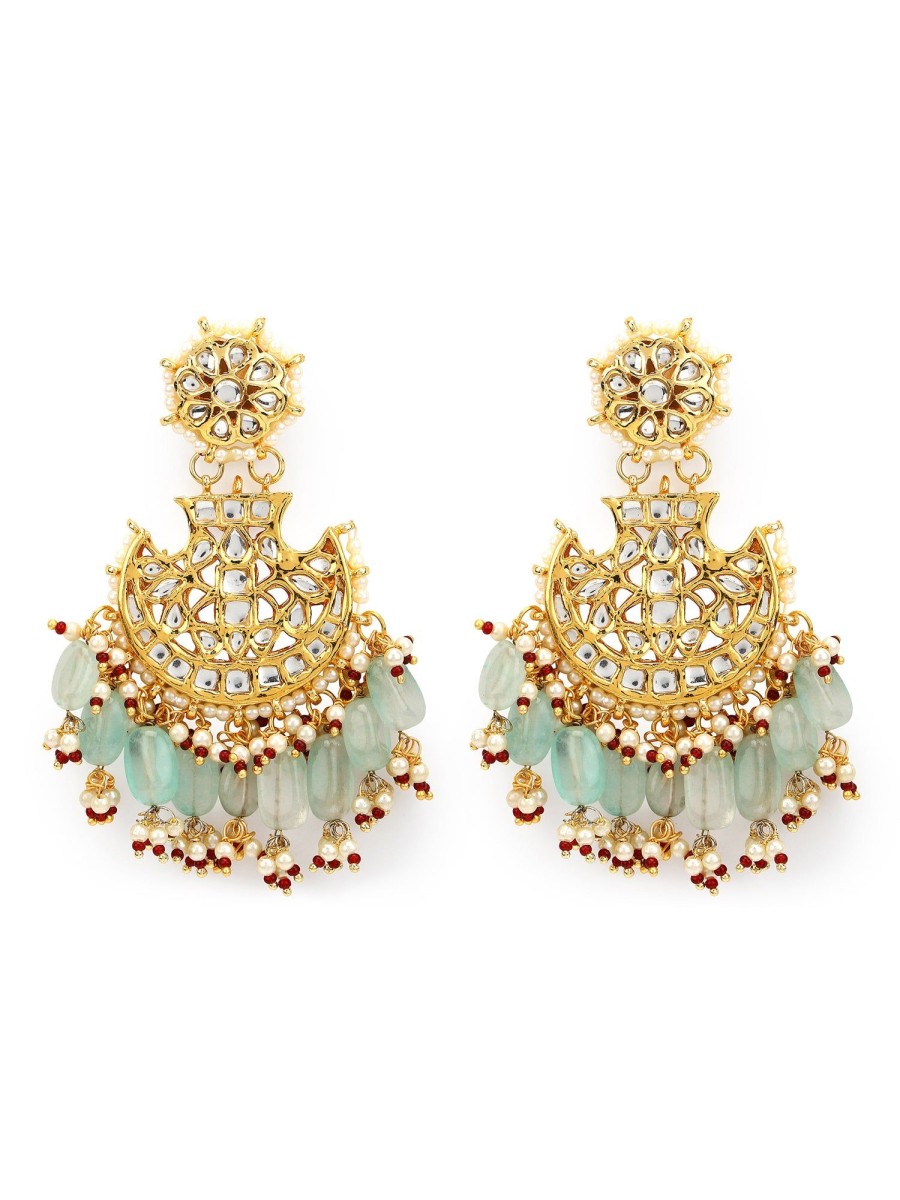 Jewellery Ruby Raang | Women'S Kundan Earrings - Ruby Raang