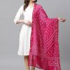 Women Juniper | Women'S Shantoon Bandhani Dupatta - Juniper Fuschia