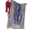 Women AR Silks | A R Silk Golden Color Fancy Silk Dupattas And Chunnis Dark Gray