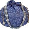 Others Ritzie | Women'S Chickenkari Embroidered Design Potli Wedding Wristlets - Ritzie