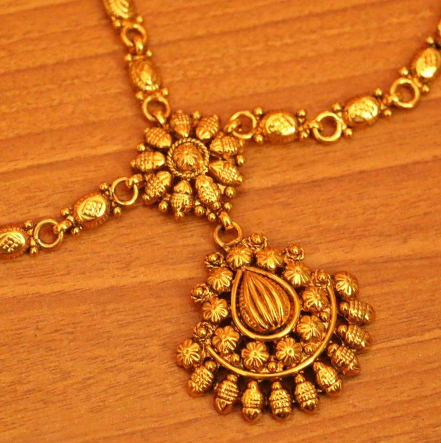 Jewellery Sanvi Jewels | Women'S Look Fine Maang Tikka - Sanvi Jewels Gold