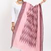 Women Moeza | Women'S Handloom Cotton Ikkat Dupatta - Moeza Maroon