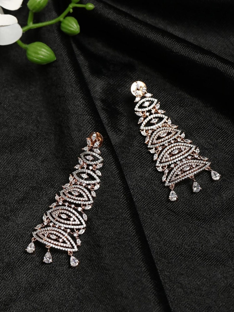 Jewellery Priyaasi | Women'S American Diamond Drop Earring - Priyaasi