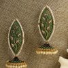 Jewellery Priyaasi | Women'S Kundan Studded Beaded Drop Earring - Priyaasi Green