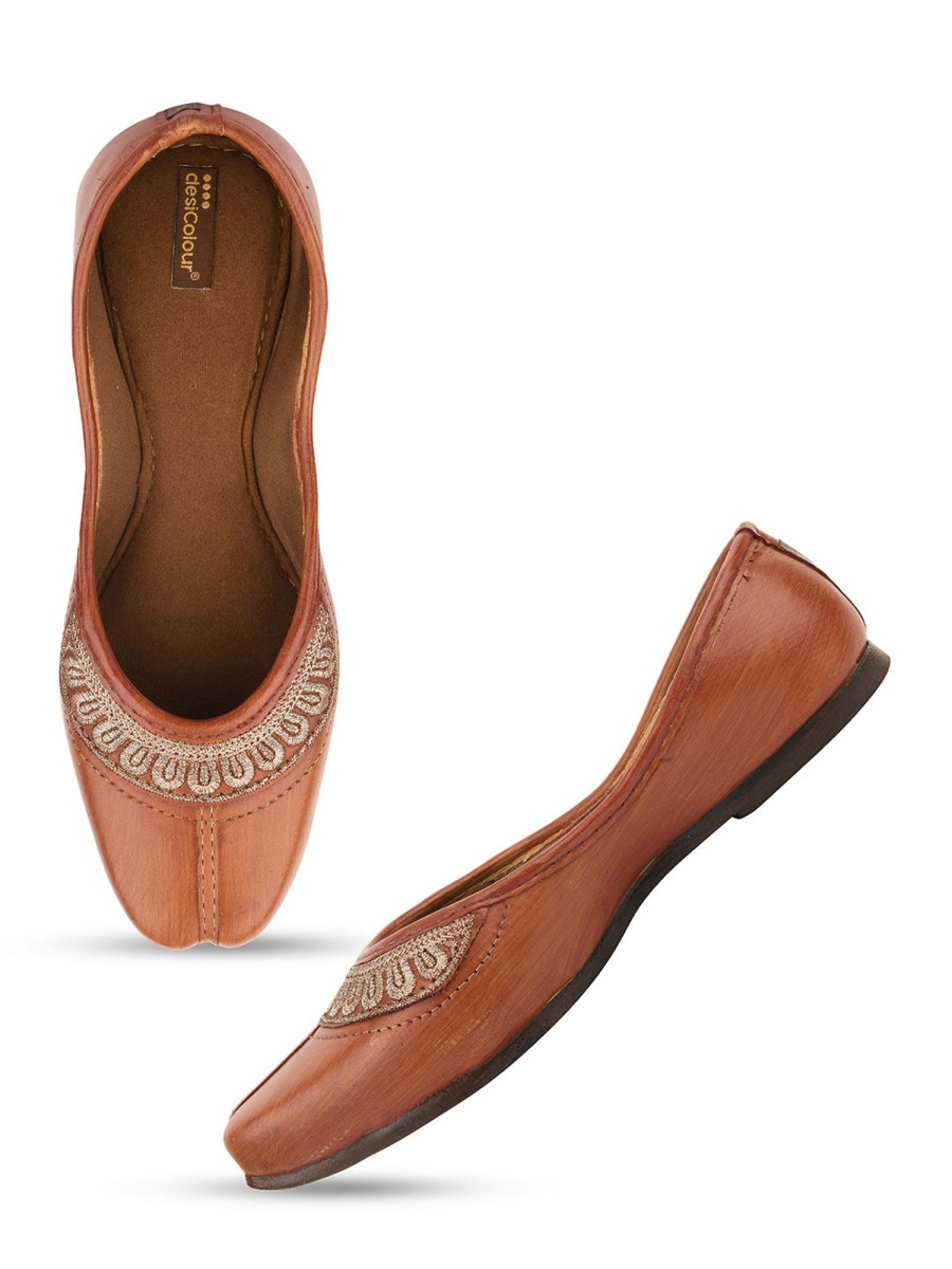 Others Desi Colour | Women'S Casuals Indian Ethnic Comfort Footwear - Desi Colour Brown