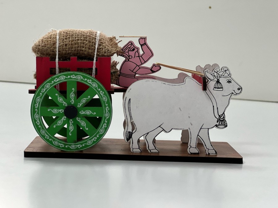 Others Kondapalli Toys | Wooden Bullock Cart Kondapalli Toy U0026 Showpiece