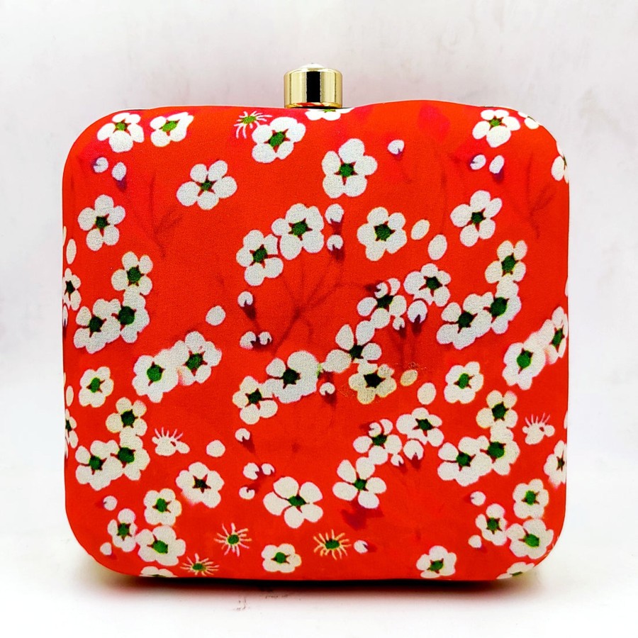 Others VASTANS | Women'S Red Color Ethnique Printed Clutch Bag - Vastans