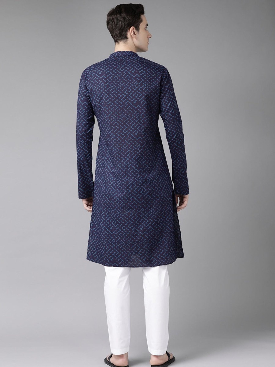 Men See Designs | Men'S Printed Straight Kurta - See Designs Blue