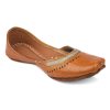 Others Desi Colour | Women'S Brown Leather Embroidered Indian Handcrafted Ethnic Footwear - Desi Colour