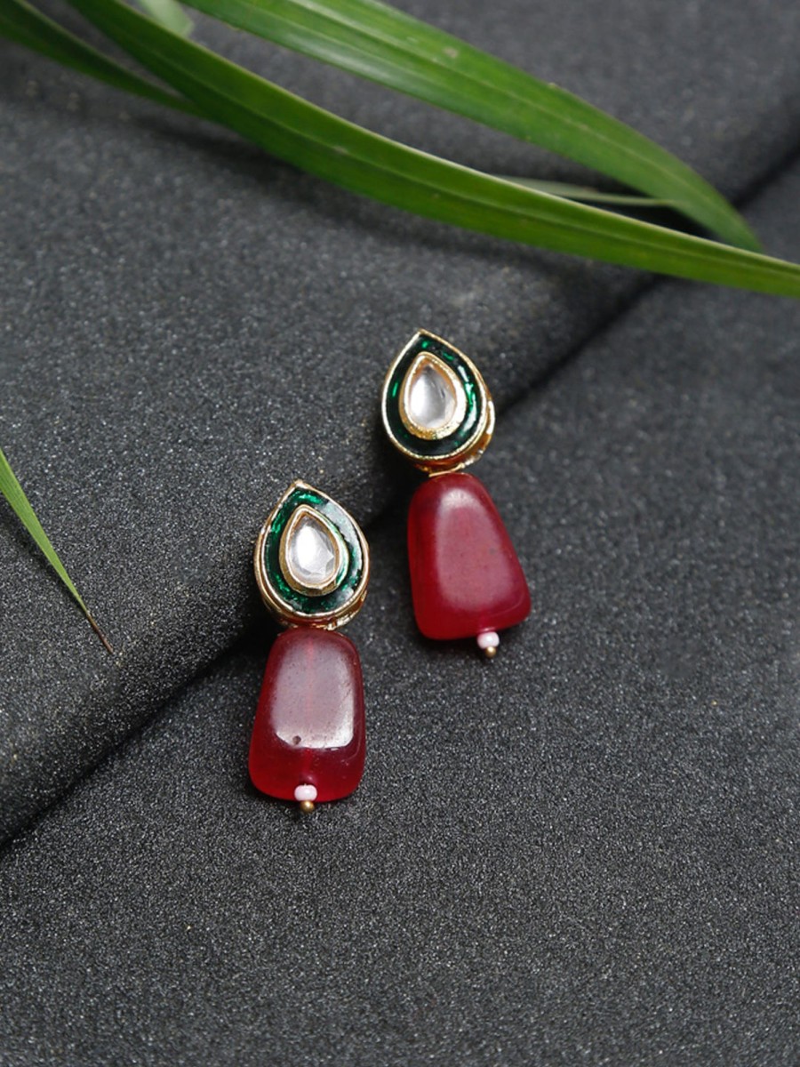 Jewellery Ruby Raang | Women'S Kundan Studs - Ruby Raang