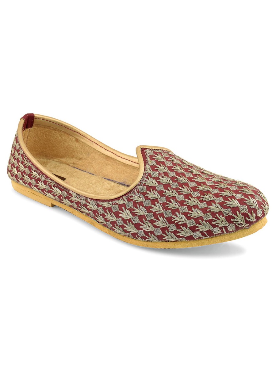 Others Desi Colour | Men'S Indian Ethnic Party Wear Footwear - Desi Colour Maroon