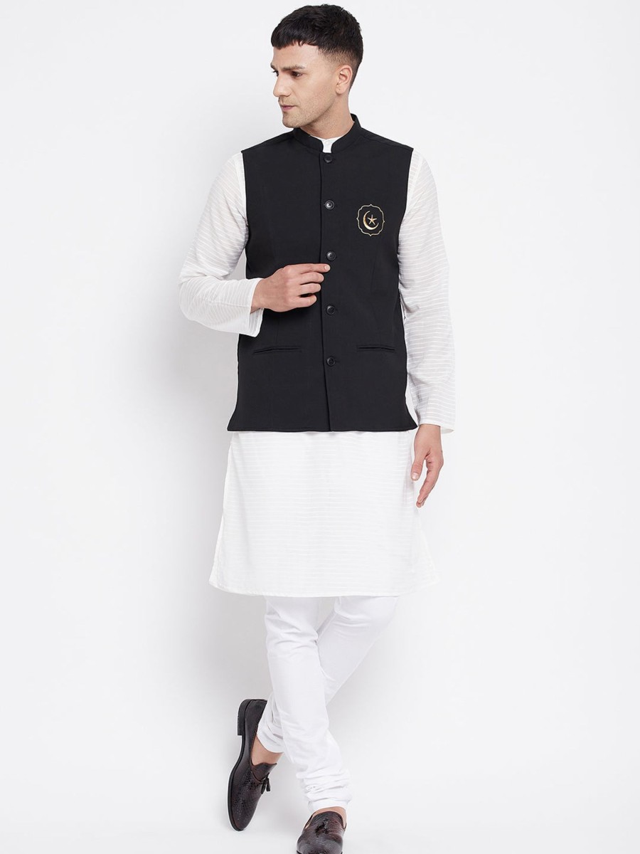 Men Even Apparels | Men'S Nehru Jacket With Eid Insignia - Even Apparels