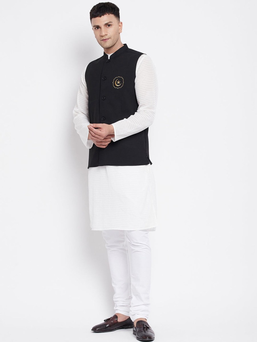 Men Even Apparels | Men'S Nehru Jacket With Eid Insignia - Even Apparels