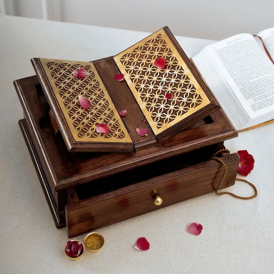 Others DecorTwist | Handcrafted Holy Book Stand - Decortwist