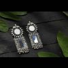 Jewellery Kamal Johar | Johar Kamal Silver Color Earrings With Mirror U0026 Pearls Work Jhumkas Jker_089