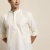 Men Sojanya | Men'S Cotton Solid Short Kurta - Sojanya Cream