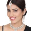 Jewellery Anikas Creation | The Brass White Jewelry Set - Timeless Beauty And Classic Charm - Anikas Creation Multicolor