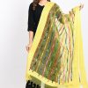 Women Moeza | Women'S Orgenza Multi Thread Mirror Work Lemon Dupatta - Moeza Yellow