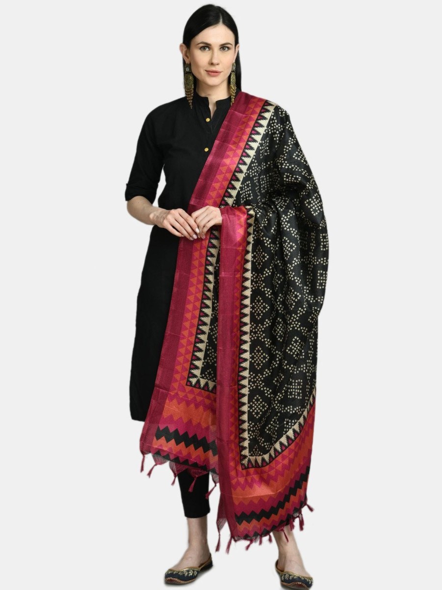 Women Myshka | Women'S Multi Printed Casual Silk Blend Dupatta - Myshka