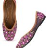 Others Desi Colour | Women'S Purple Embroidered Indian Handcrafted Ethnic Comfort Footwear - Desi Colour