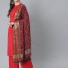 Women AKS | Women'S Ikat Designed Dupatta - Aks Maroon