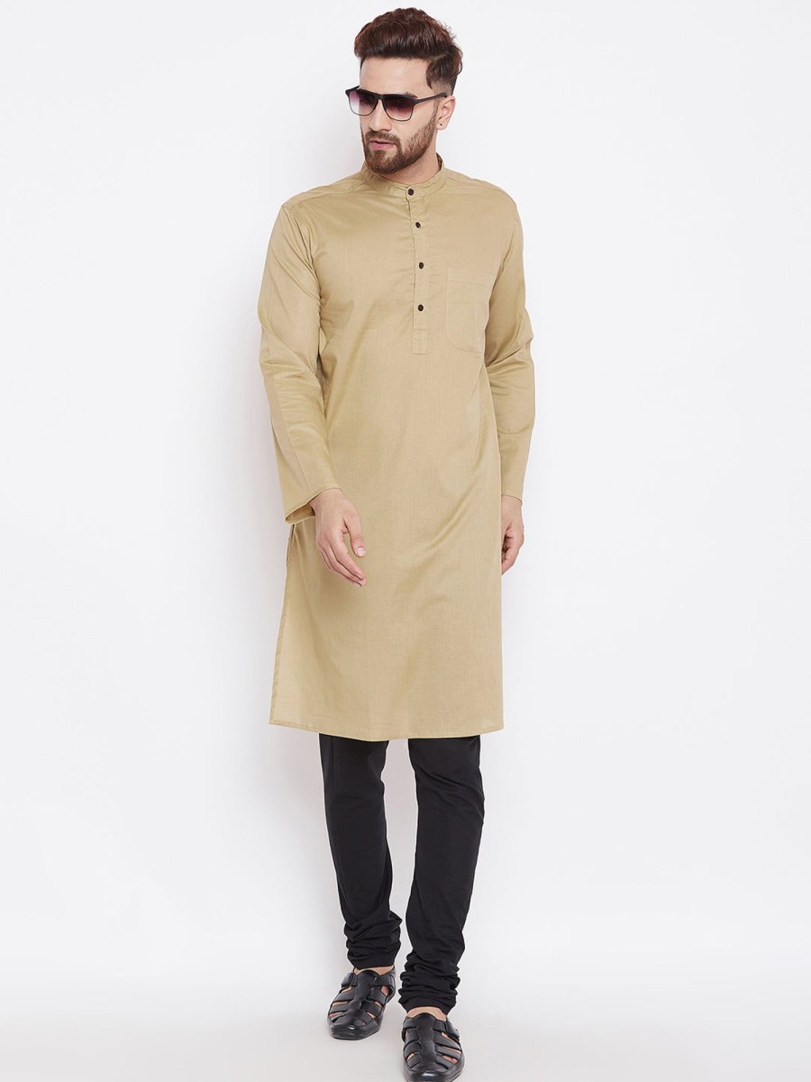 Men Even Apparels | Men'S Pure Cotton Kurta - Even Apparels Beige