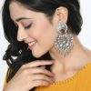 Jewellery Kamal Johar | Trendia Color Base With Kundan U0026 Ghungru Earrings Jker_119 Silver