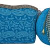 Others Ritzie | Women'S Chickenkari Embroidered Crossbody Belt Sling Bag With Potli Blue - Ritzie