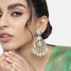 Jewellery I Jewels | Women'S 18K Gold Plated Traditional Handcrafted Pearl Kundan Beaded Earrings (E3017Min) - I Jewels Mint