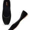 Others Desi Colour | Women'S Suede Indian Ethnic Comfort Footwear - Desi Colour Black