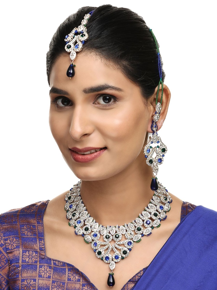 Jewellery Anikas Creation | Brass Multi-Color Jewelry Set - A Vibrant Symphony Of Elegance - Anikas Creation Multicolor