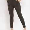 Women Wahe-NOOR | Women'S Olive Regular Fit Jeggings - Wahe-Noor