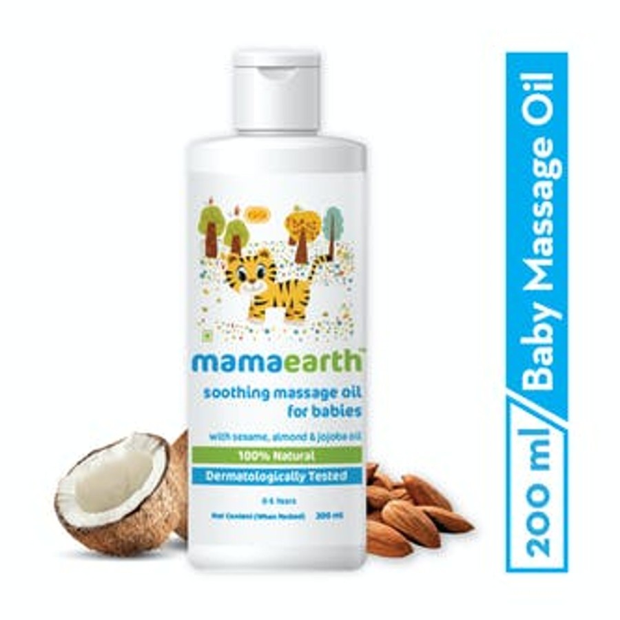 Others Mama Earth | Soothing Massage Oil For Babies With Sesame, Almond And Jojoba Oil - 200Ml - Mama Earth