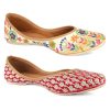 Others Desi Colour | Women'S Multicolour Combo Of 2 Pair Of Embroidered Indian Handcrafted Ethnic Comfort Footwear - Desi Colour