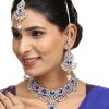 Jewellery Anikas Creation | Brass Blue Jewelry Set - Elegance In Serene Blue Hues - Anikas Creation Multicolor