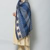 Women VAABA | Women'S Blue Color Art Silk Digital Printed Dupatta - Vaaba