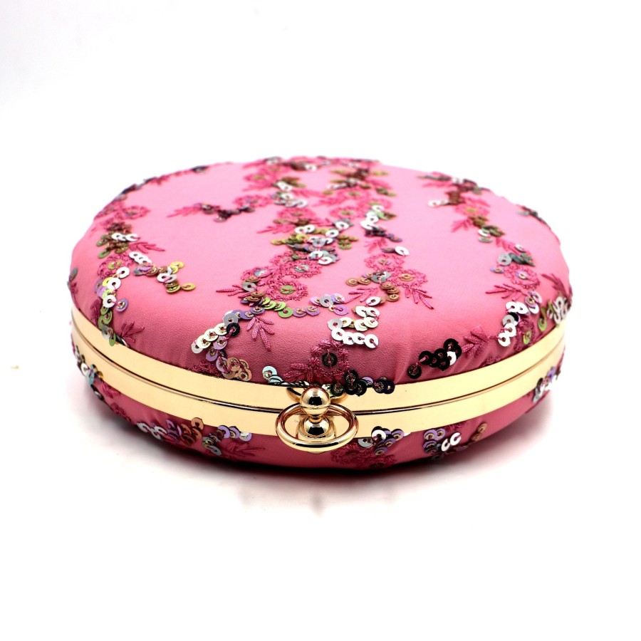 Others VASTANS | Women'S Pink Color Ethnique Evening Clutch Bag - Vastans