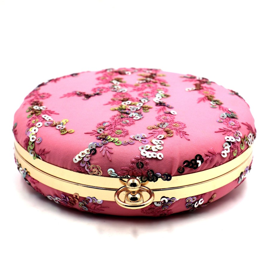 Others VASTANS | Women'S Pink Color Ethnique Evening Clutch Bag - Vastans