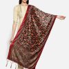 Women VAABA | Women'S Multicolored Polyster Velvet Digital Printed Dupatta - Vaaba