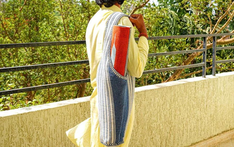 Others Indic Inspirations | Hobo Yoga Mat Bag - Denim Blue - Indic Inspirations