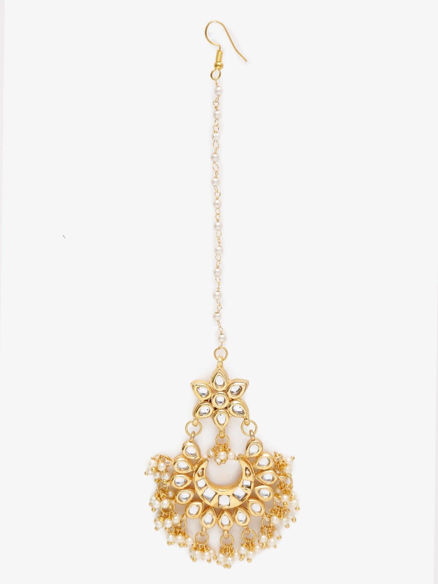 Jewellery Ruby Raang | Women'S Kundan Maang Tikka - Ruby Raang