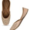 Others Desi Colour | Women'S Nude Leather Embroidered Indian Handcrafted Ethnic Footwear - Desi Colour