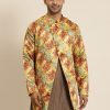 Men Sojanya | Men'S Silk Blend Only Sherwani Jacket - Sojanya Yellow