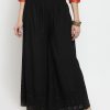 Women Wahe-NOOR | Women'S Black Half Chikankari Rayon Sharara - Wahe-Noor