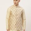 Men Virat Fashions | Men'S Cream Printed Nehru Jacket ( Jowc 4032Cream ) - Virat Fashions