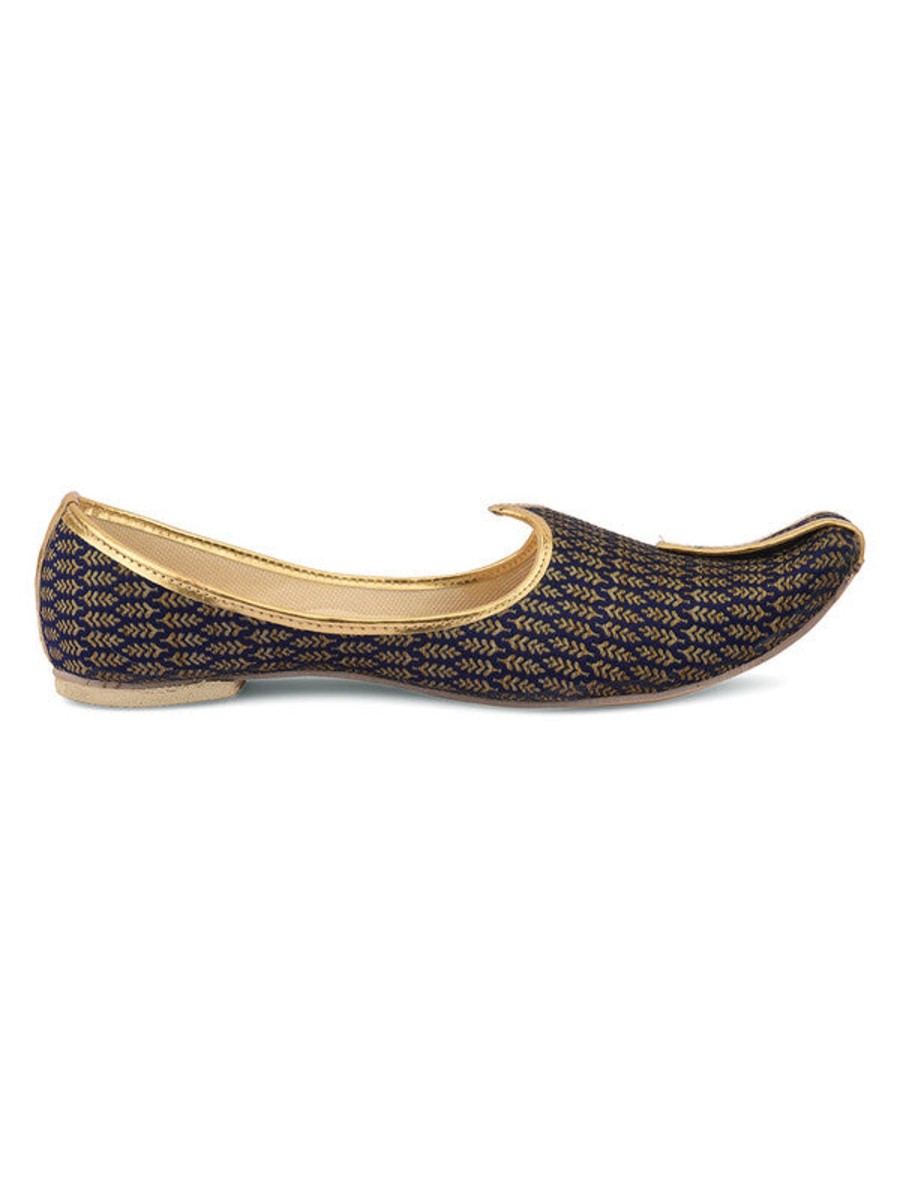 Others Desi Colour | Men'S Indian Ethnic Party Wear Blue Footwear - Desi Colour